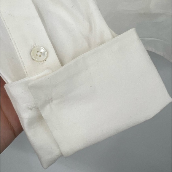 Reformation Cotton Anzio Button Down Knot Tie White Tee Shirt Cotton shirt - Picture 12 of 12